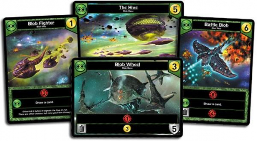 Blob-ryhmittymän kortteja. Kuva: White Wizard Games