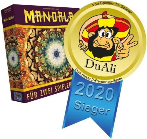 Mandala-pelin kansi ja DuAli-palkinto