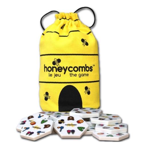 Honeycombs-lautapelin pussi ja laattoja