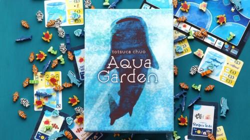 Aqua Garden -pelin kansi ja komponentteja
