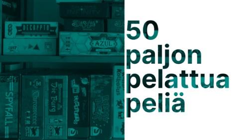 50 paljon pelattua peliä