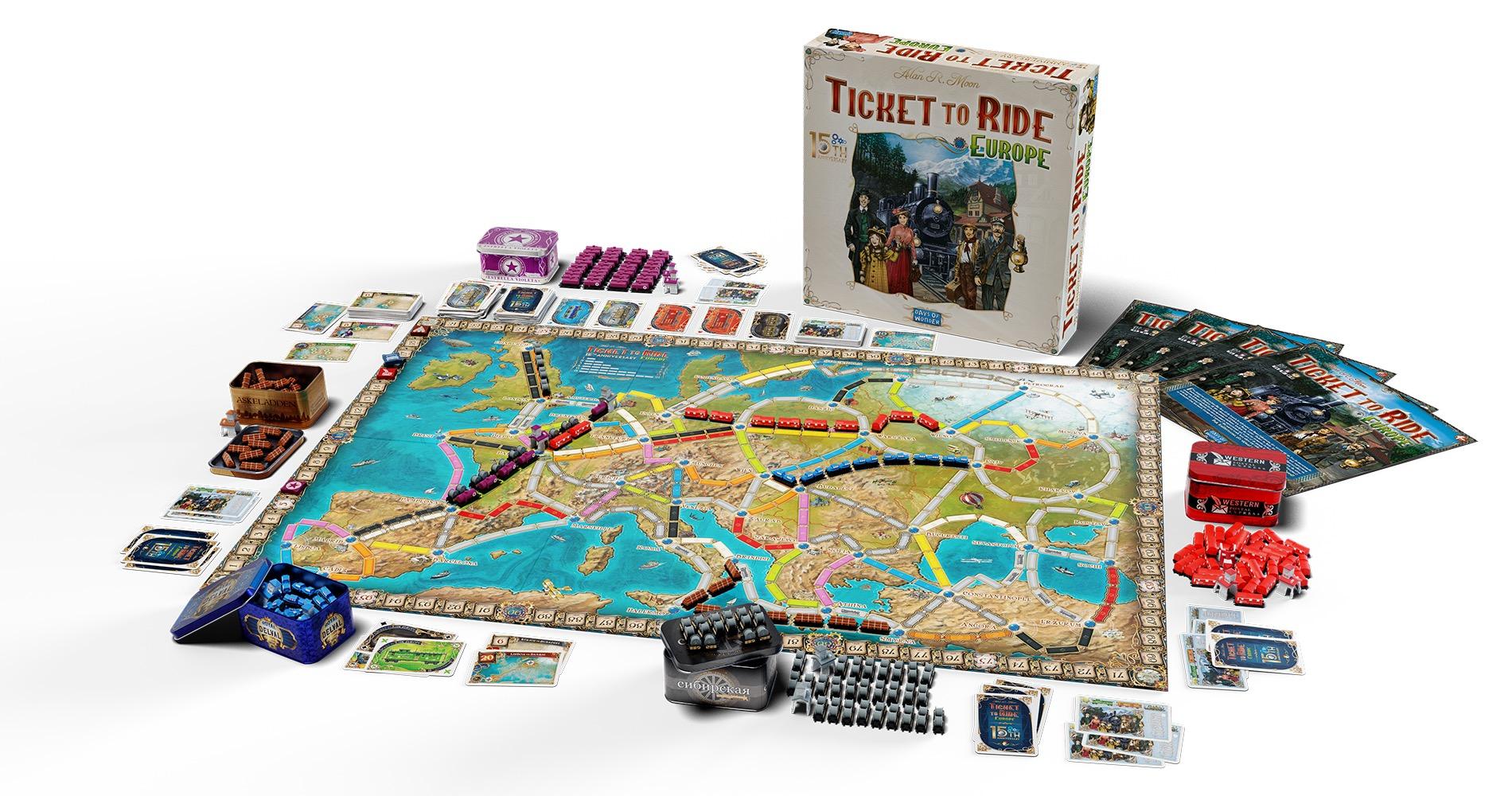 Ticket to Ride: Europen juhlaversio levitettynä esille