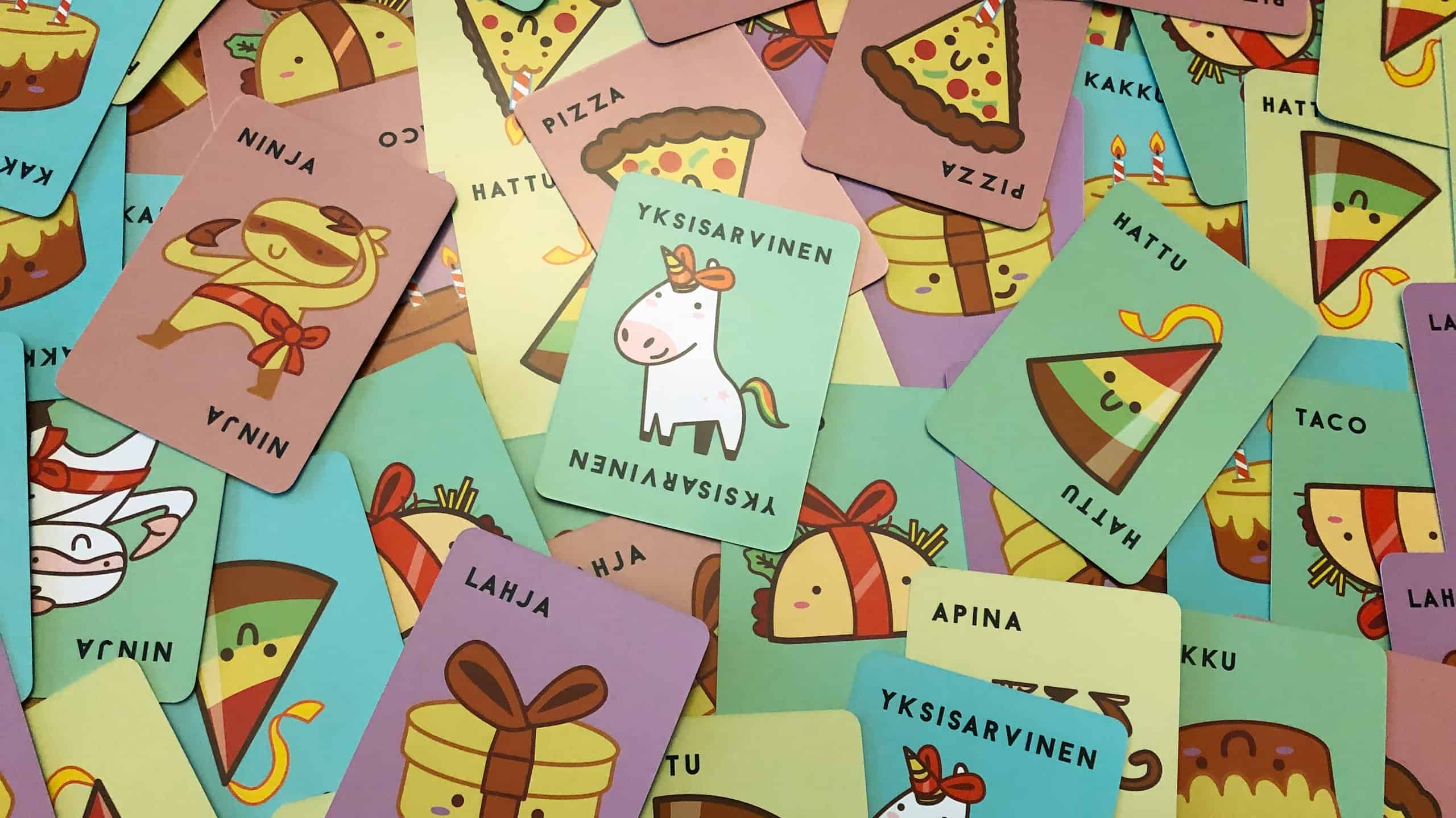 Taco hattu kakku lahja pizza -pelin kortteja