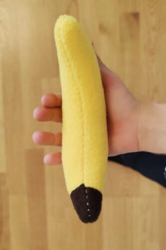 Pehmobanaani kädessä