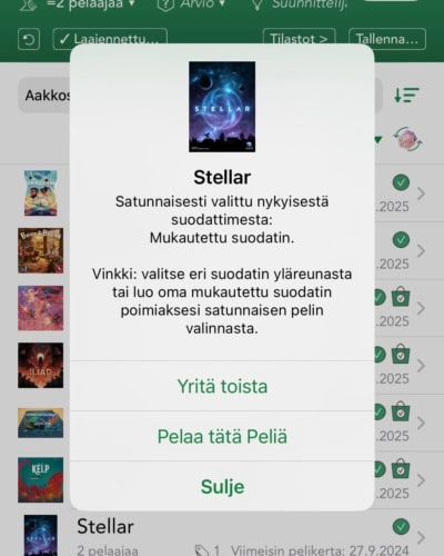 BG Statsin "mitä pelattaisiin"-arvonta ehdottaa pelattavaksi Stellaria.
