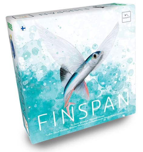 Finspanin kannessa on piirros Parexocoetus brachypterus -liitokalasta siipievät levällään kuin linnulla.