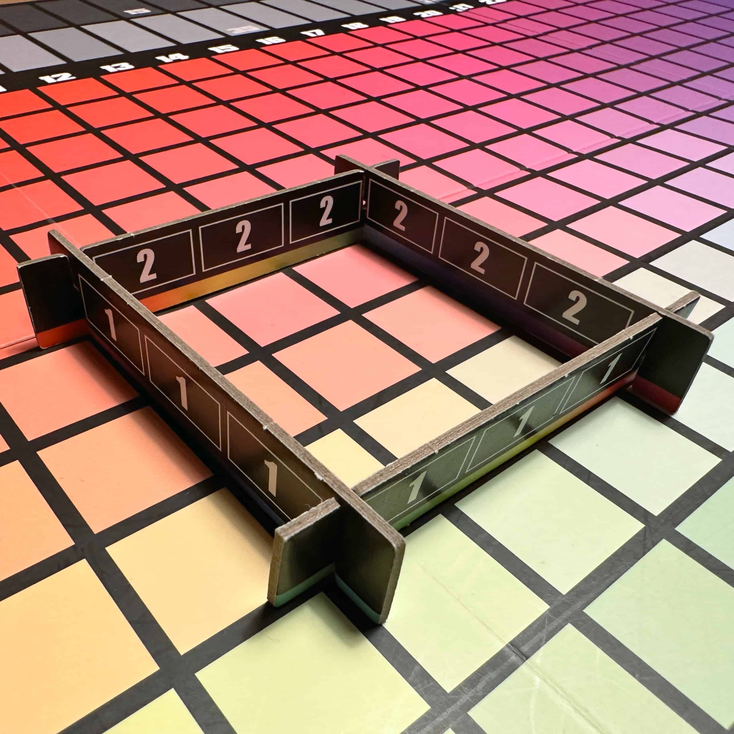 Pisteytyskehikko laudalla.