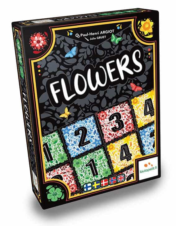 Flowersin kannessa on kukkakuvioisia värillisiä numerokortteja.
