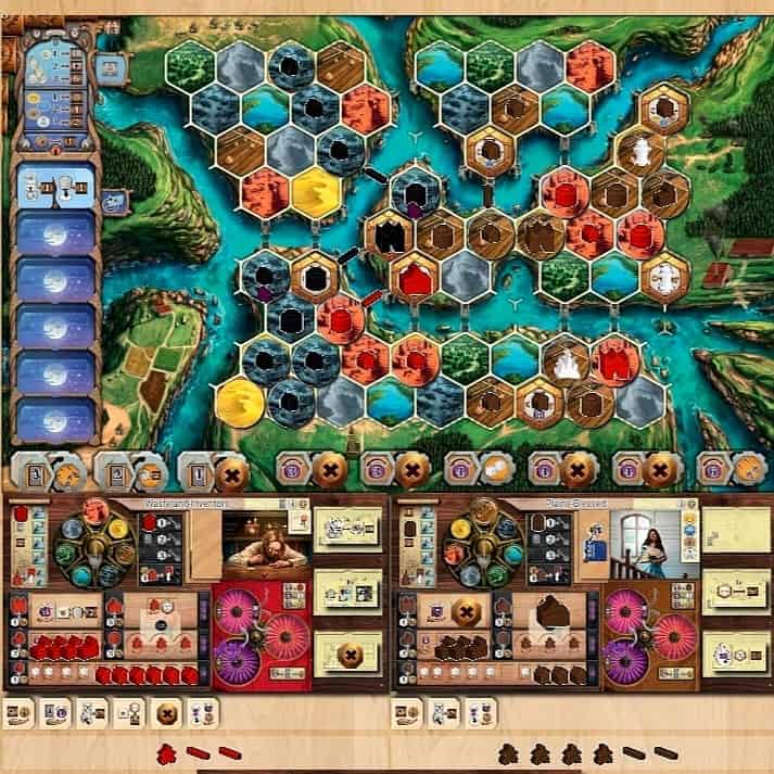 Ruutukaappaus Age of Innovation -pelistä Board Game Arena -palvelussa.