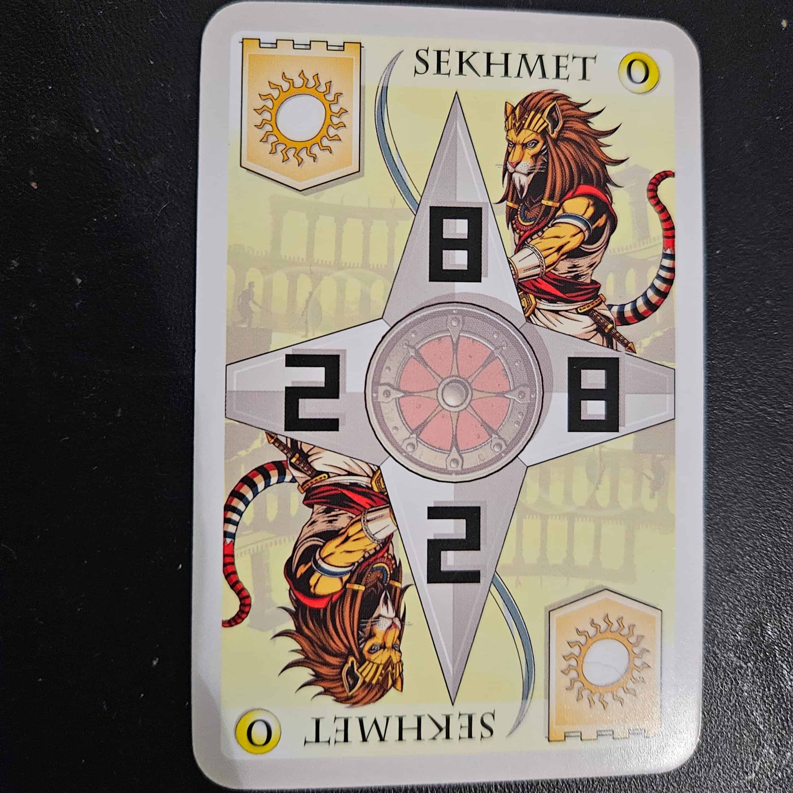Sekhmet on leijonankasvoinen gladiaattori.
