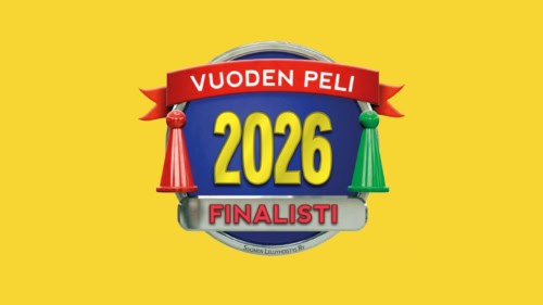 Keltaisella taustalla Vuoden peli 2026 finalisti -logo.