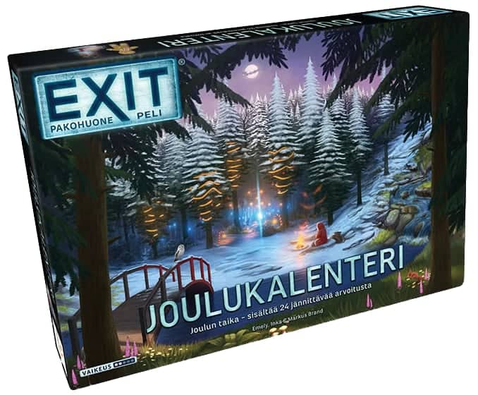 EXIT Joulukalenteri – Joulun taika -pelin kannessa on kuvattuna talvinen metsä.